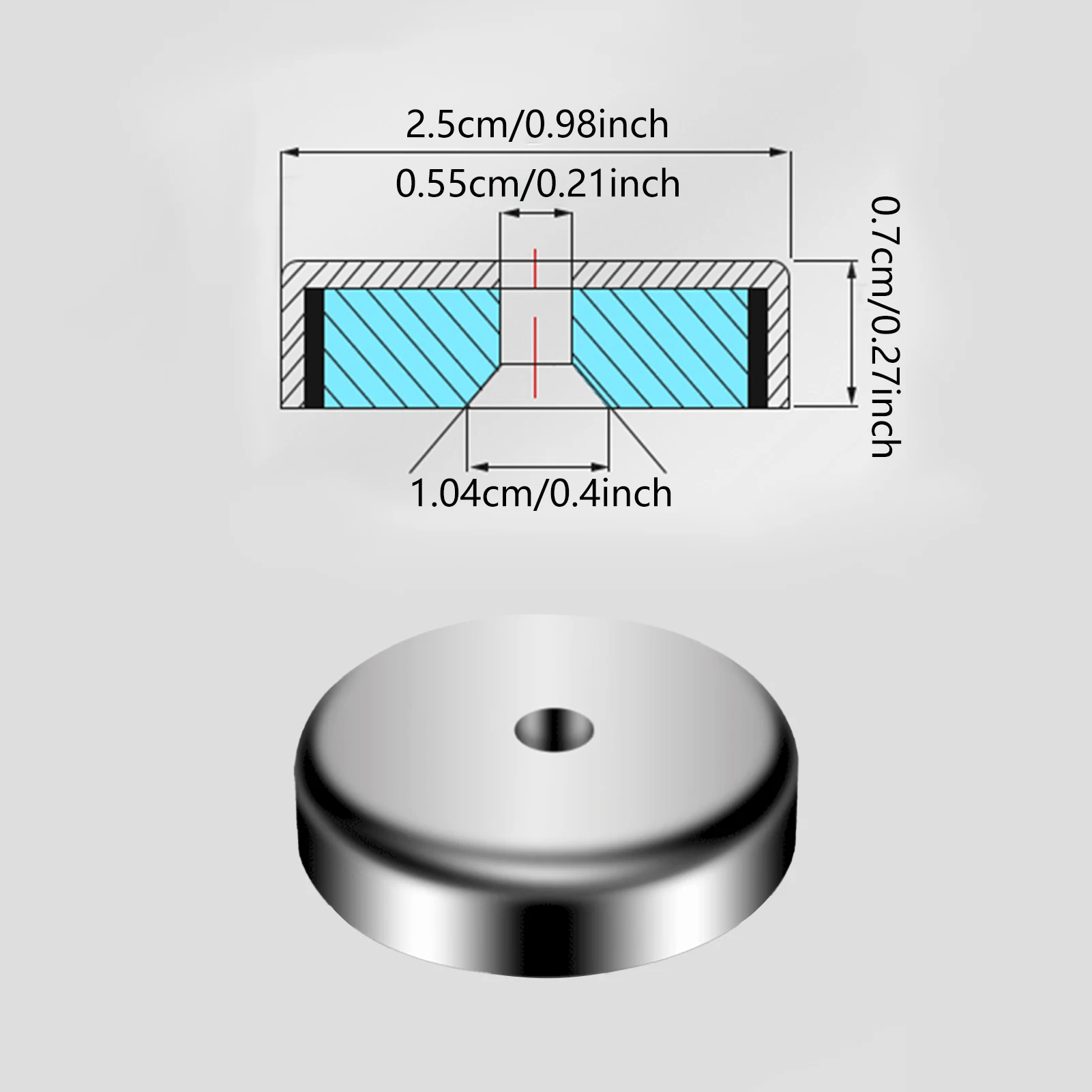 مغناطيس قوي مع خطافات صناعية فائقة القوة من النيوديميوم مناسبة لأساسيات الرحلات البحرية #5