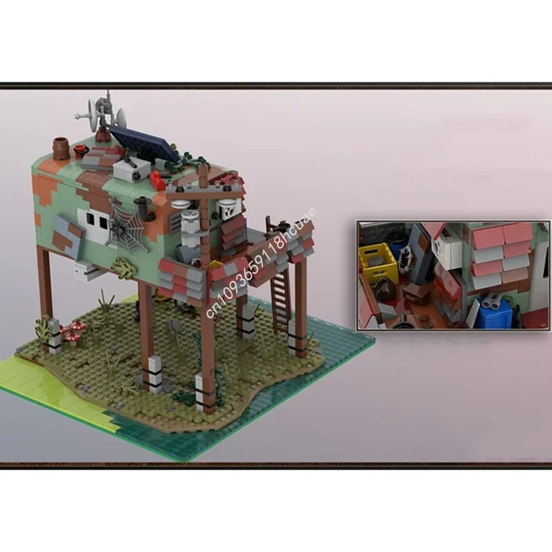 1588pcs MOC Post Apocalyptic Survivors Trailer Castleed Model Building Blocks Christmas Gifts DIY Creative Idea Toys Brick Kids