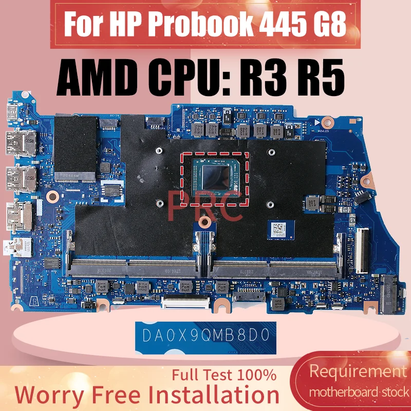 For HP Probook 445 G8 Laptop Motherboard DA0X9QMB8D0 R3-00288 R5-000287 AMD CPU M47402-601 Notebook Mainboard