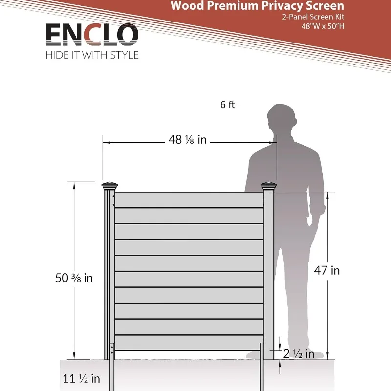 Imagem -04 - Kit de Tela de Cerca de Privacidade Exterior de Madeira Premium Telas de Tela 4ft h x 4ft w Painéis