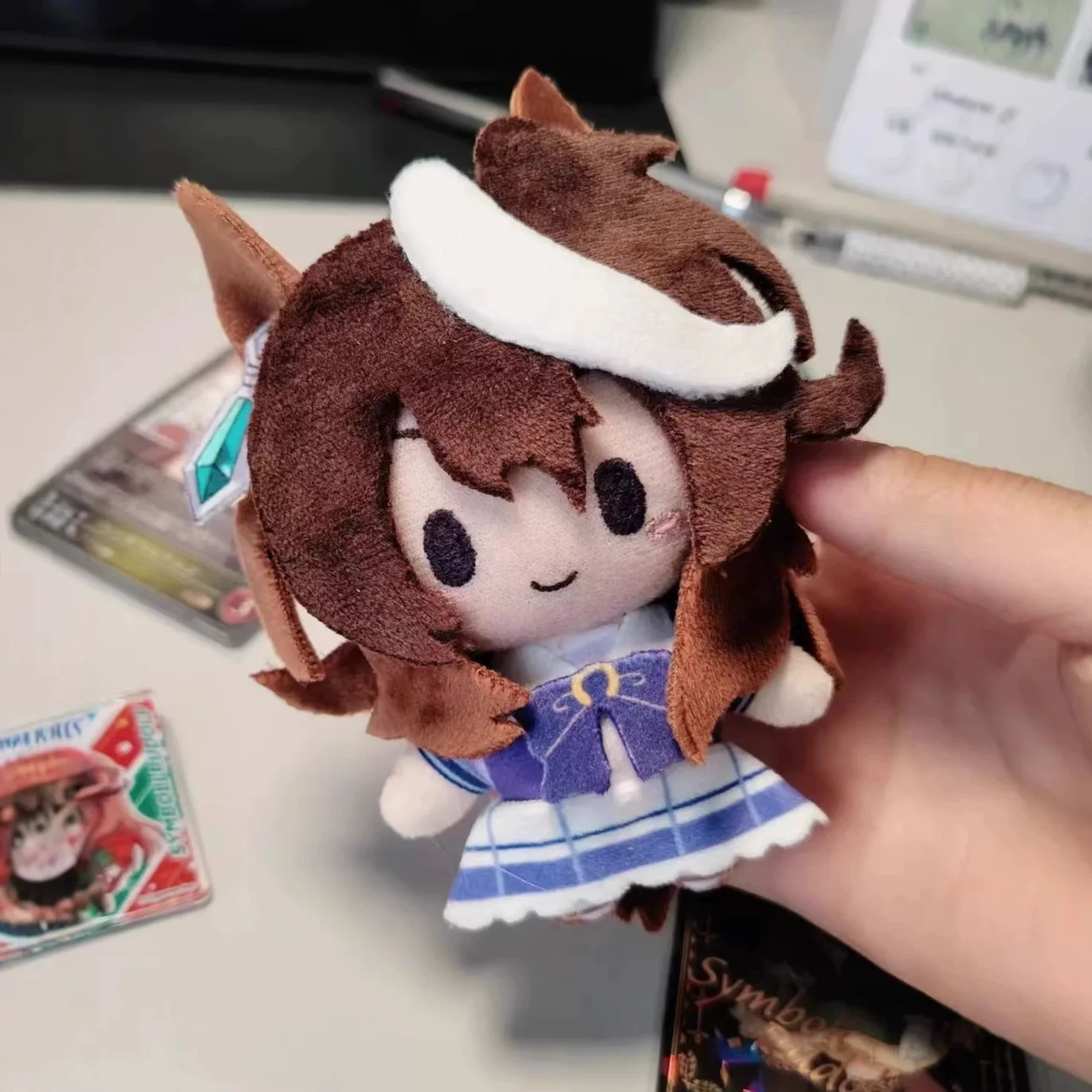Umamusume Pretty Derby Plush Keychain 10cm Symboli Rudolf Oguri Cap Cotton Doll Pendant Anime Stuffed Toy Backpack Ornament