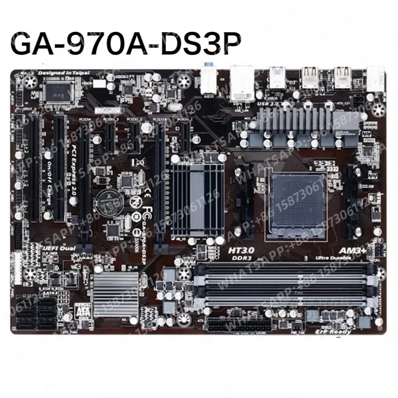 Placa base de escritorio GA-970A-DS3P, Socket AM3+, DDR3 32G, ATX 970, 100% probada, funciona perfectamente