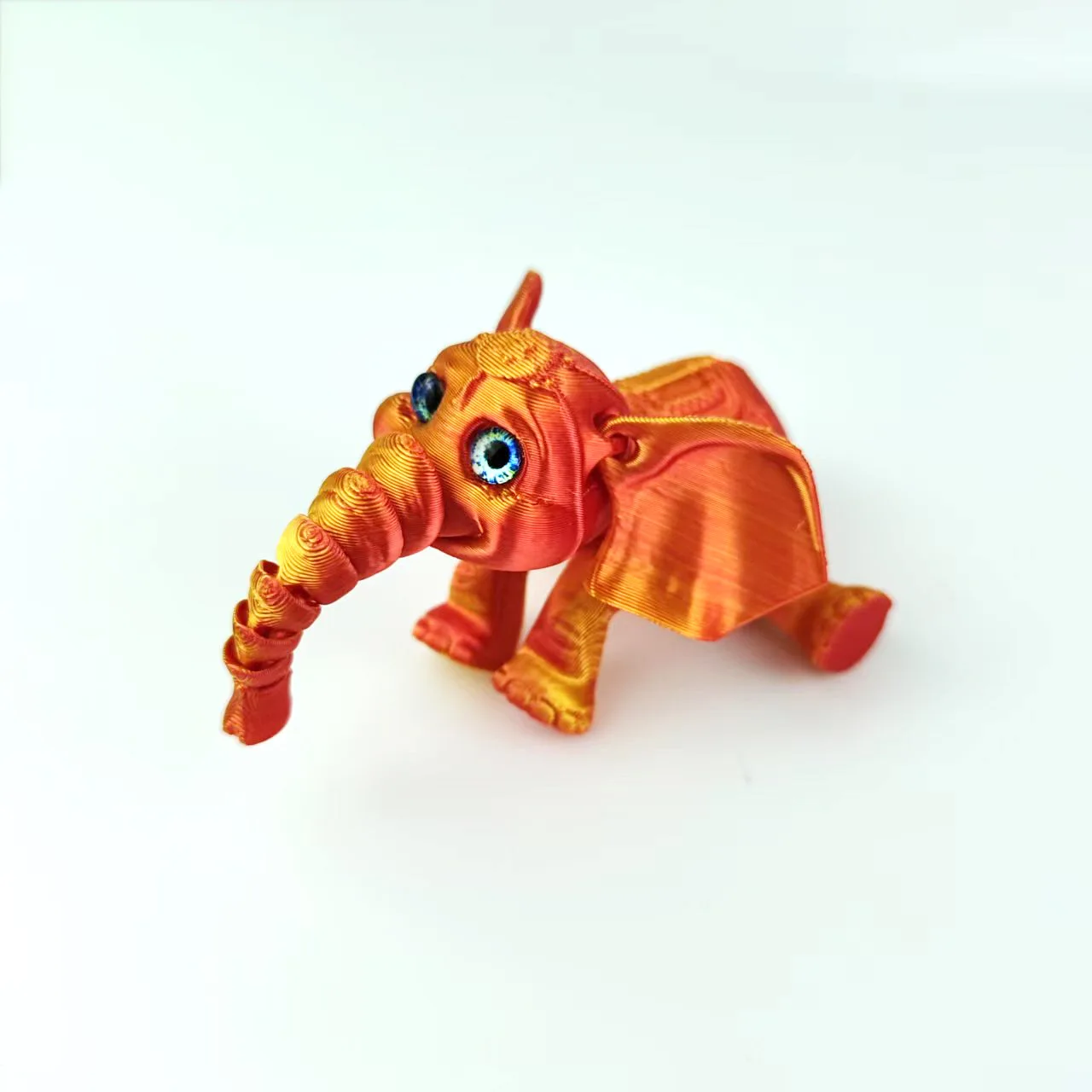 لطيف ثلاثية الأبعاد الطباعة الطفل الفيل محاكاة الحيوان الشكل الرسوم المتحركة الكرتون الحرف يده لعبة ديكور المنزل حلية طقم هدايا #4