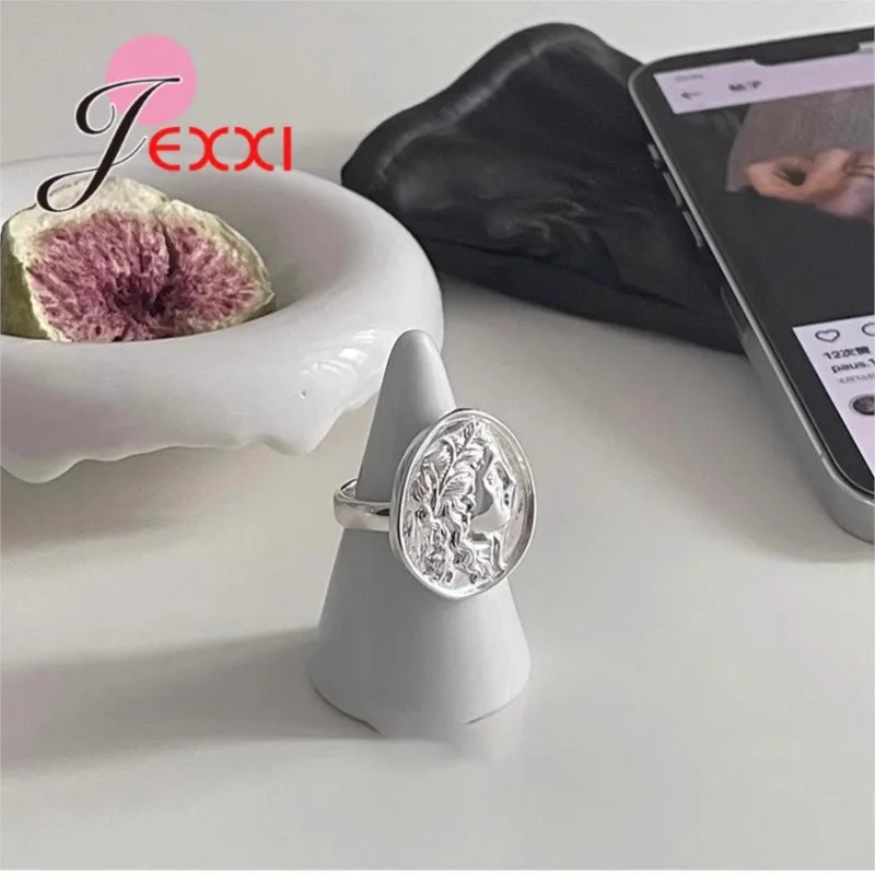 

Genuine 925 Sterling Silver Irregular Opening Finger Rings For Women Fashion Trendy Wedding Engagement Jewelry Accessory Trendy