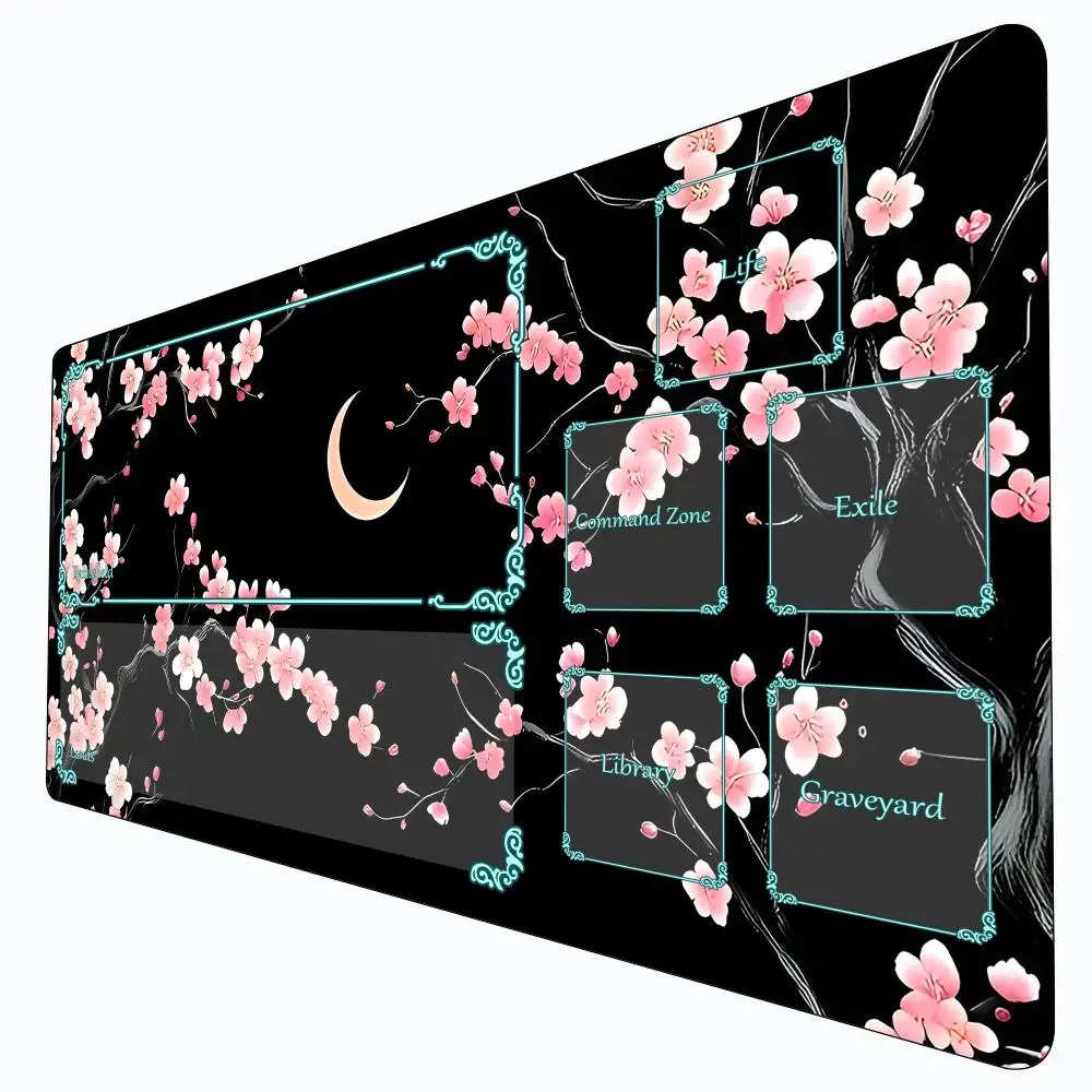 

Card Playmat Stitched with Magic Zones Tabletop Mats TCG Card Battles Commander Gaming Mouse pad Duel deskmat Beginner 14*24in