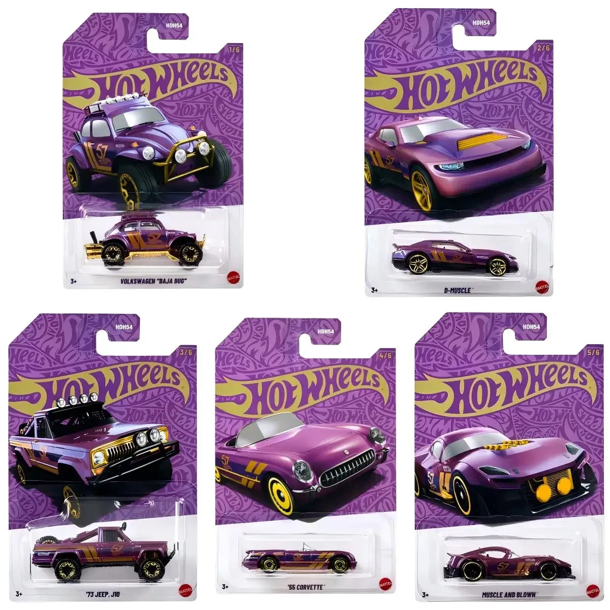 

Hot Wheels 57th Cars 73 Jeep J10 Baja Bison T5 Volkswagen Baja Bug 1/64 Metal Die-cast Model Collection Toy