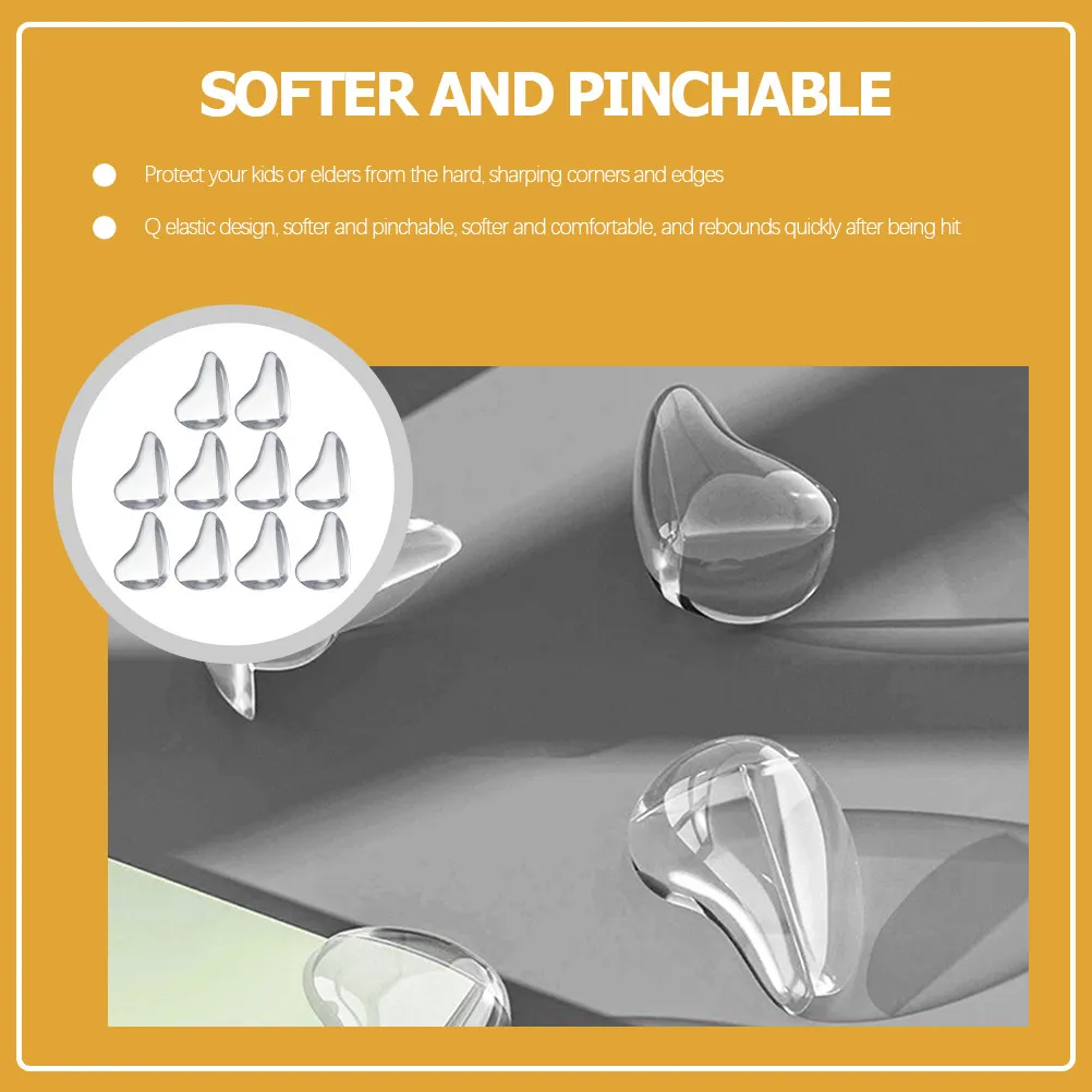 

10Pcs Baby Corner Protector Guards Clear Table Edge Protectors Smooth Lightweight PVC for Kids Elders Protection