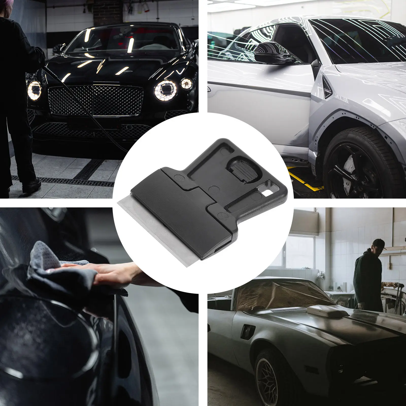 

Набор из 4 скребков-лезвий для чистки: многофункциональный инструмент для удаления наклеек на окнах, клея и краски