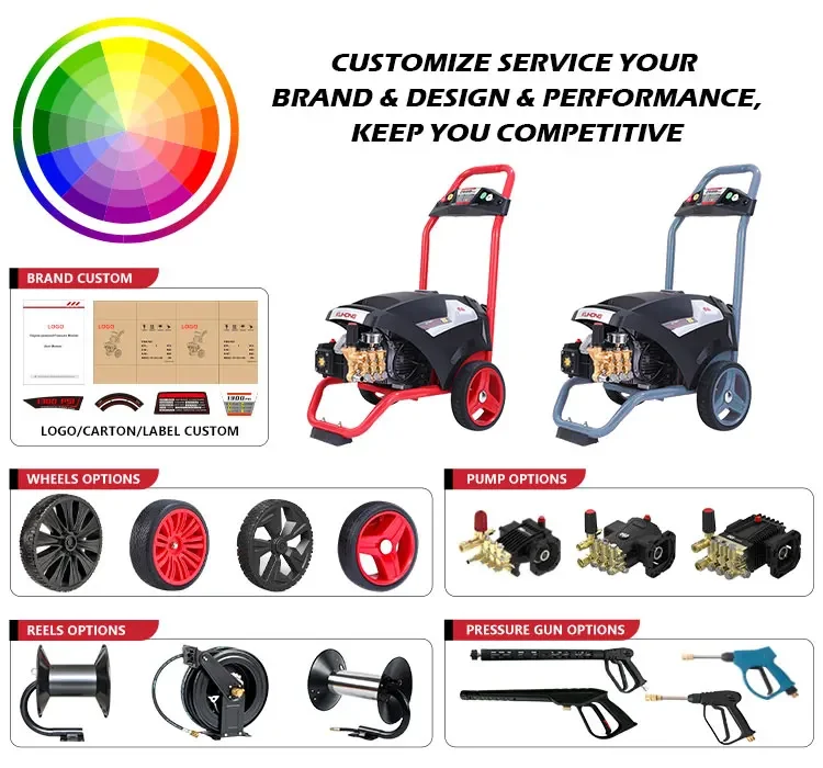 Pressure Washer 100Bar 1450Psi 15L/Min 2.5KW Heavy Duty Triplex Pump Car Washing Cleaning Machine