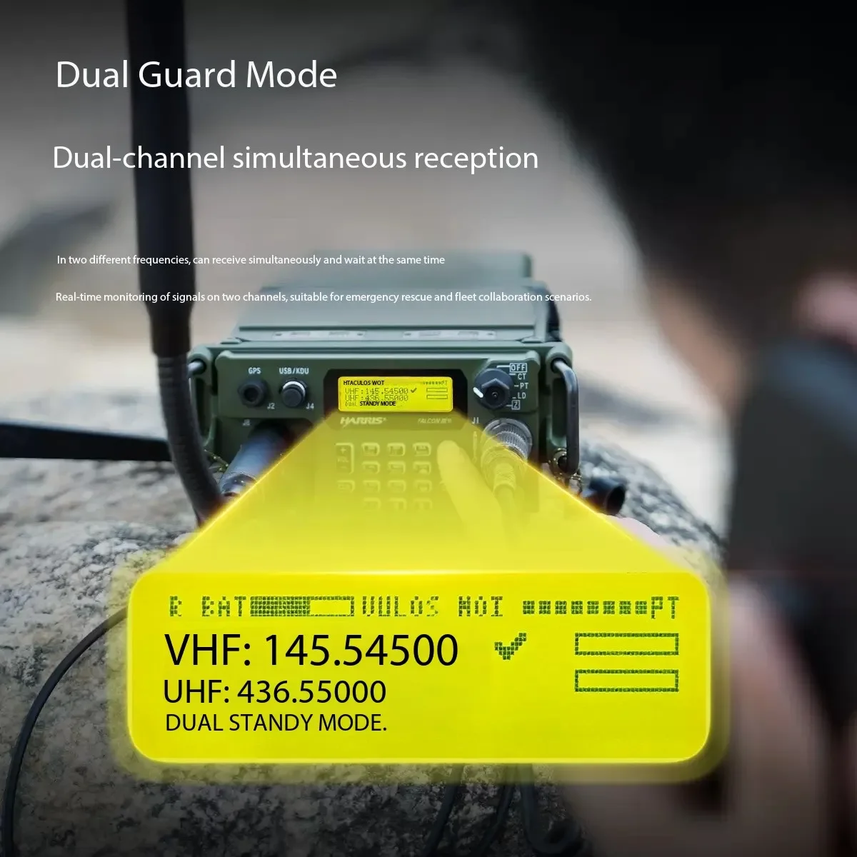 Full-Metal Functional Version Manpack Radio with Vehicle-Mounted High Power