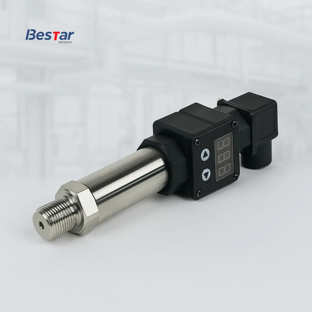 

In stockOdm 0-10bar 4-20mA Digital Display IP65 ATEX 0.5%FS Pressure Transmitter Sensor with Display for Pipeline Pressure Disp