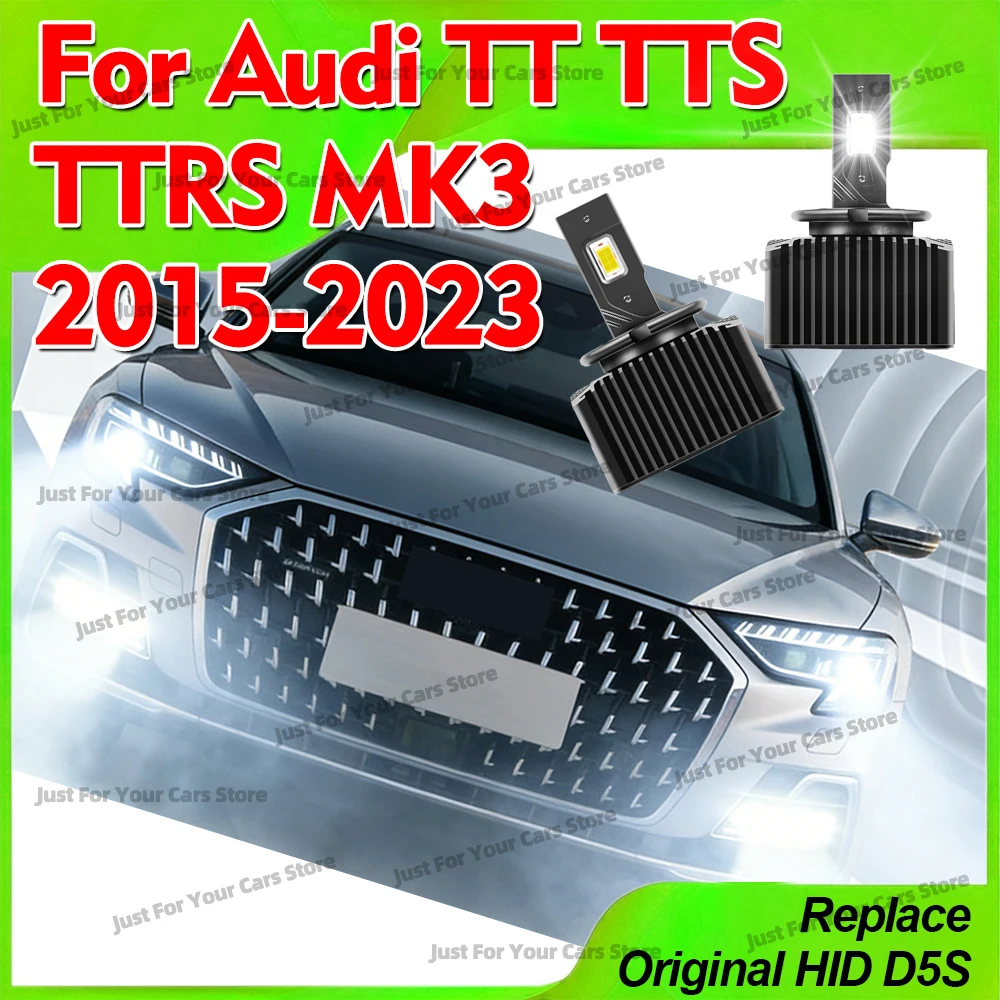 2x D5S Car Headlights HID To LED Head Lamp Bulbs 30000LM For Audi TT TTS TTRS MK3 2015-2023 2016 2017 2018 2019 2020 2021 2022