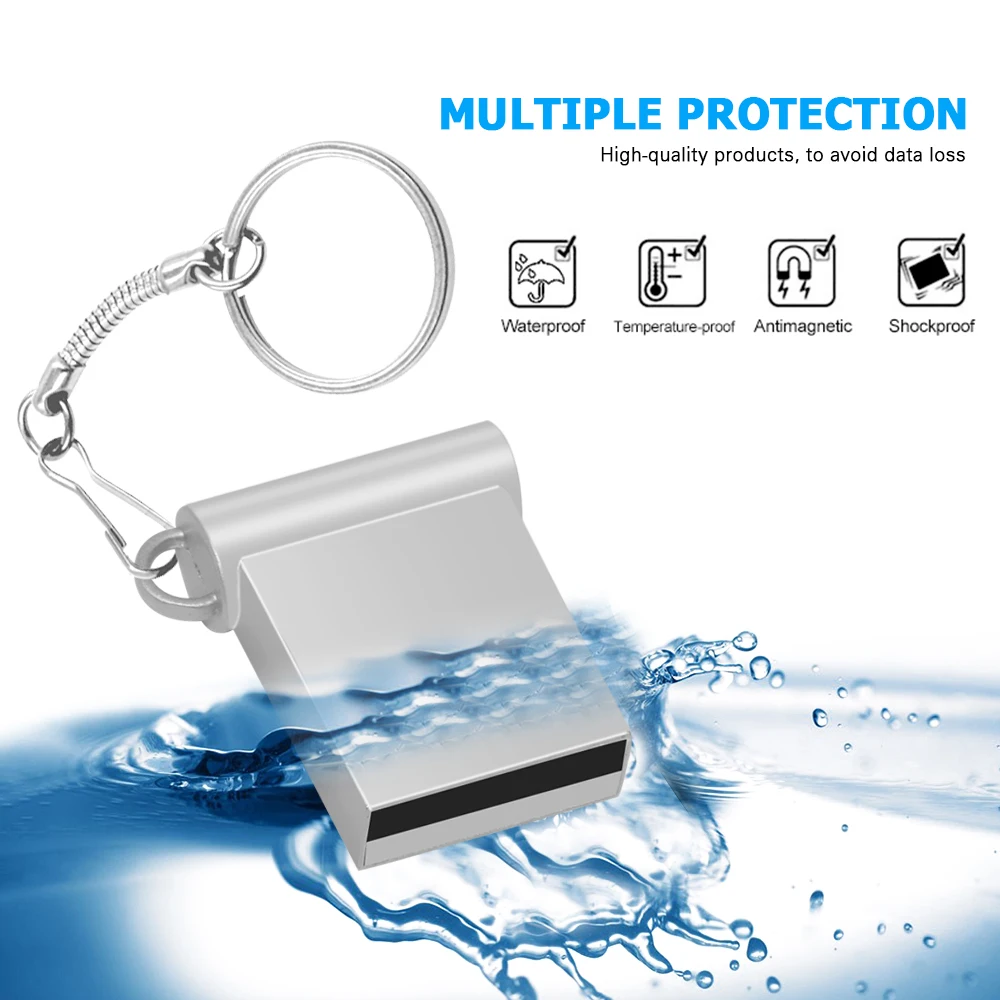 Super Mini USB Flash Drive Waterproof Pen Drive 8GB 16GB 32GB 64GB USB 2.0 Pendrive USB Memory Stick Flash Drive Thumbdrive gift