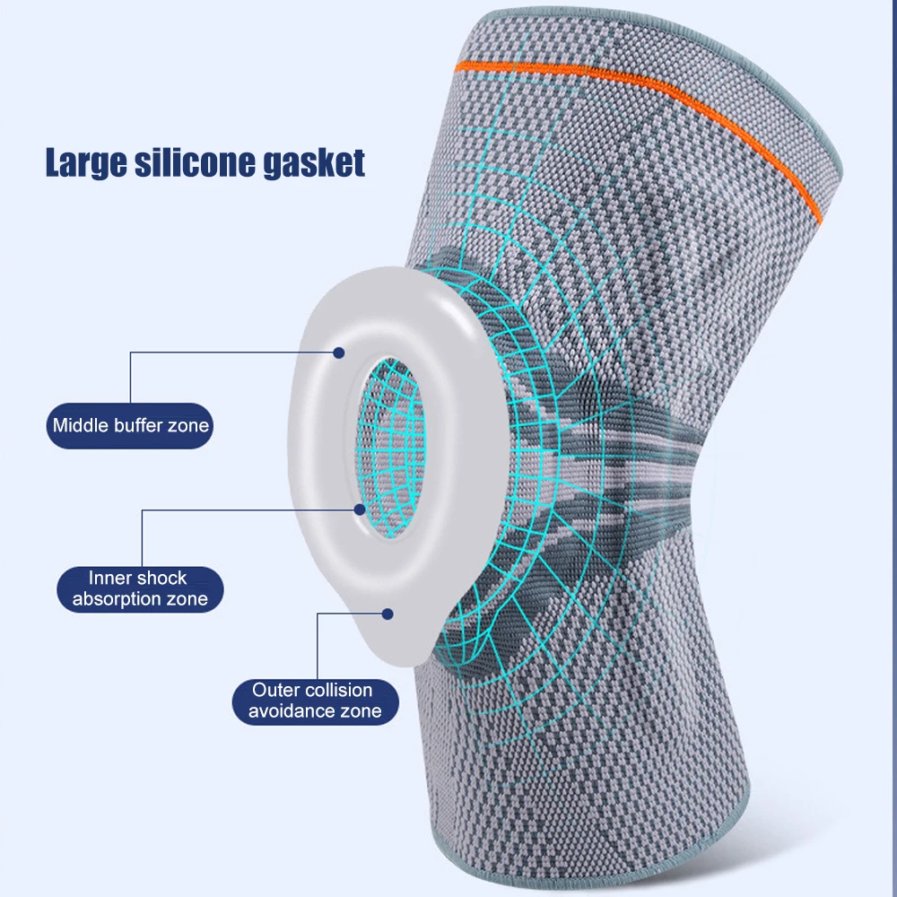 1/2PCS Compression Knee Brace for Women Men – Patella Gel Pads & Side Stabilizers – Knee Sleeve for Running, Workout & Arthritis