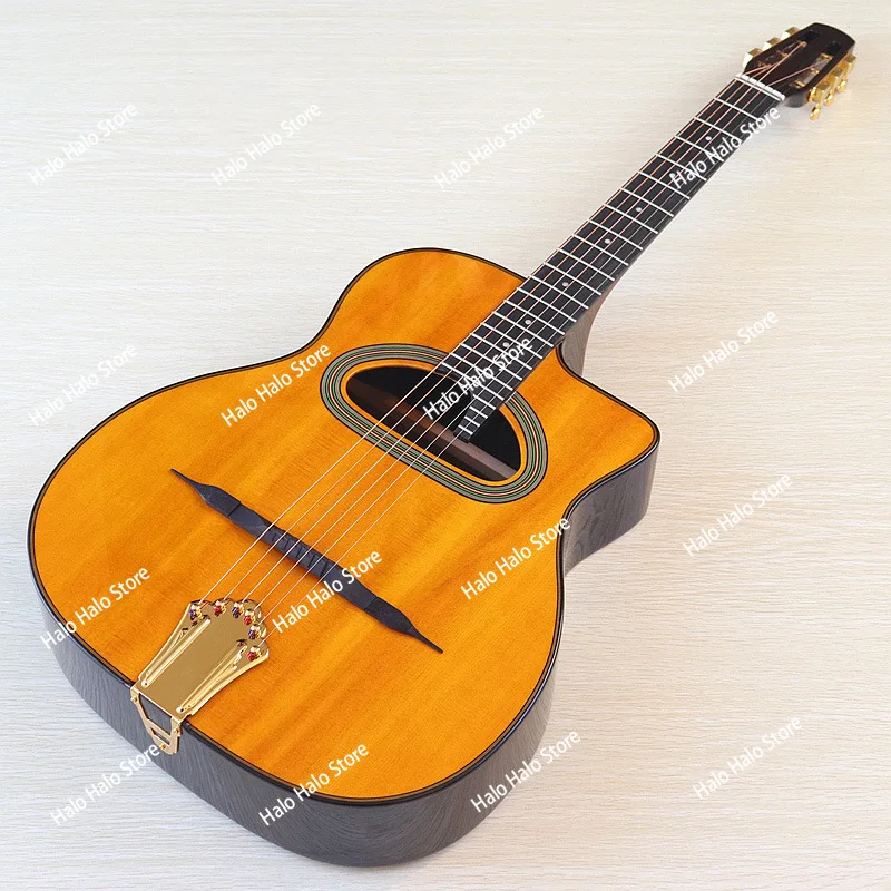 41-Inch 6-string orange bright mouth spruce veneer rosewood acoustic guitar, dedicated to playing