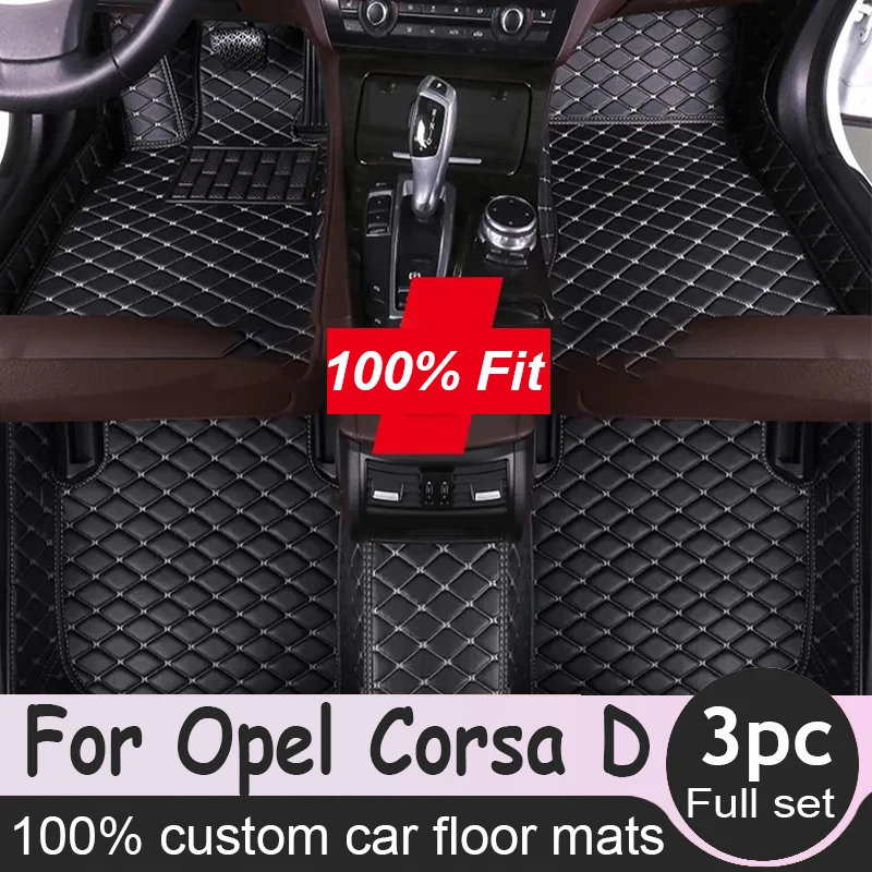 Alfombrilla impermeable Para suelo de coche, alfombra Para Opel Corsa D 2007 ~ 2014, cubierta de Pisos, alfombrilla Para coche, decoración Interior, accesorios Para coche