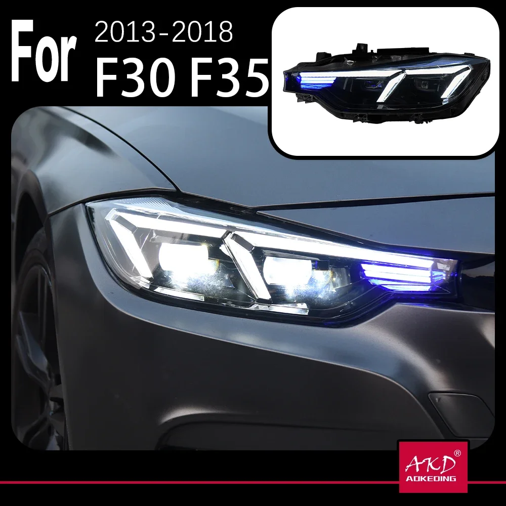 AKD New Arrival Car Lights for BMW F30 LED Headlight Projector Lens 2013-2018 320i 325i DRL Laser Style Automotive Accessories