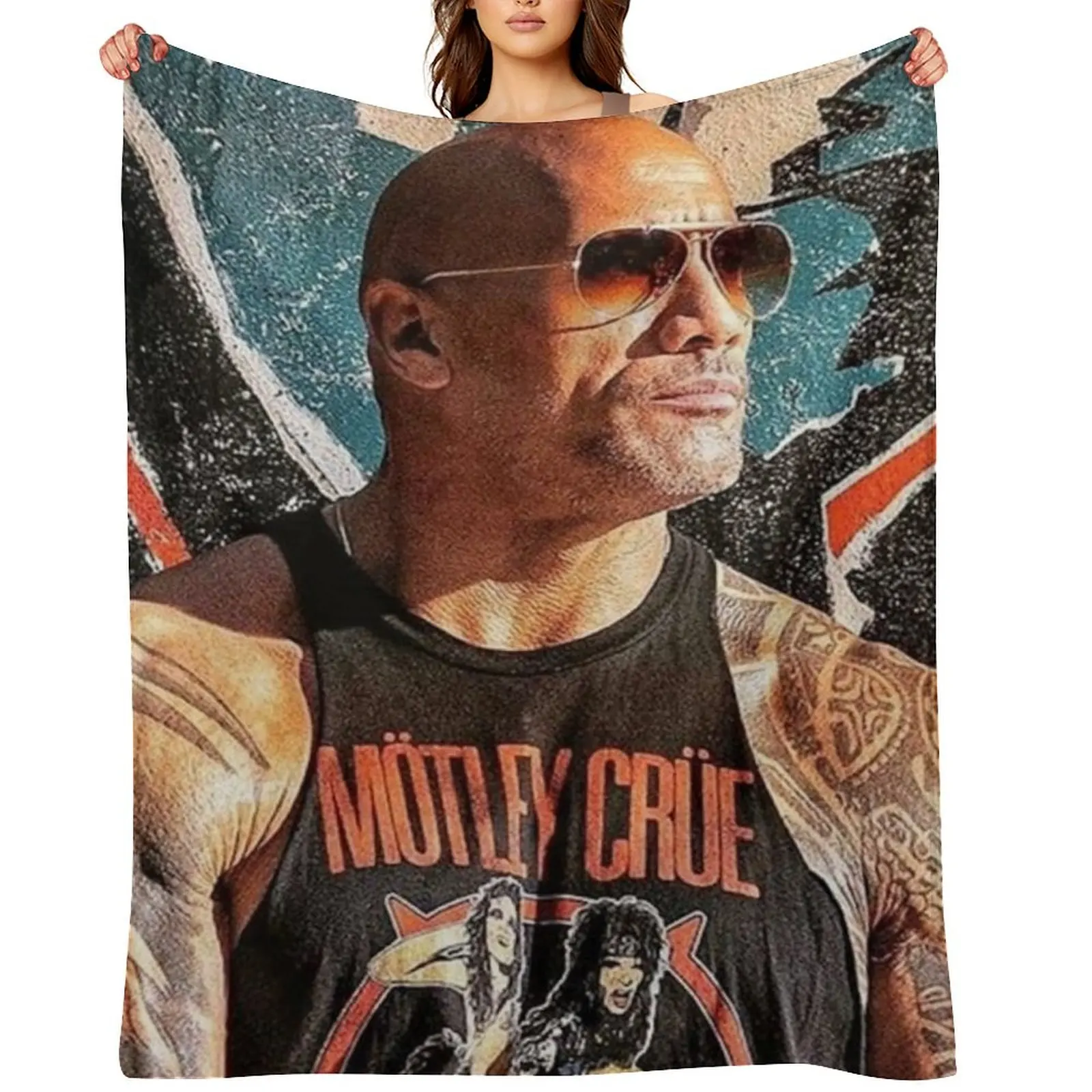 

dwayne johnson Throw Blanket Vintage cosplay anime Quilt Heavy Blankets