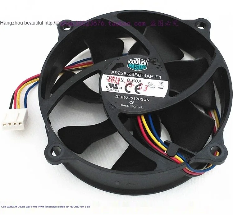 A9225-28BB-4AP-F1 9025 9C Fan round Double Ball 4-Wire Temperature Control Speed Regulation Static Sound 770-2650 Rpm