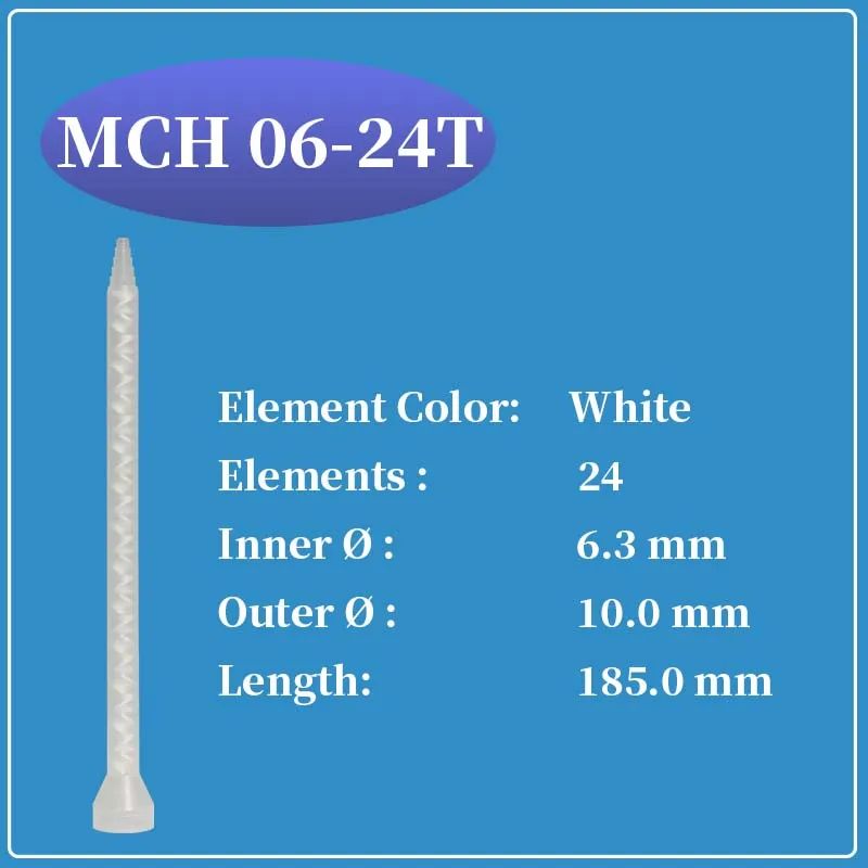 

SULZER MIXPAC Статический миксер MCH06-24T Смесительная трубка Дозирующая трубка Смесительная насадка Дозирующая насадка Миксер Клеевая палочка