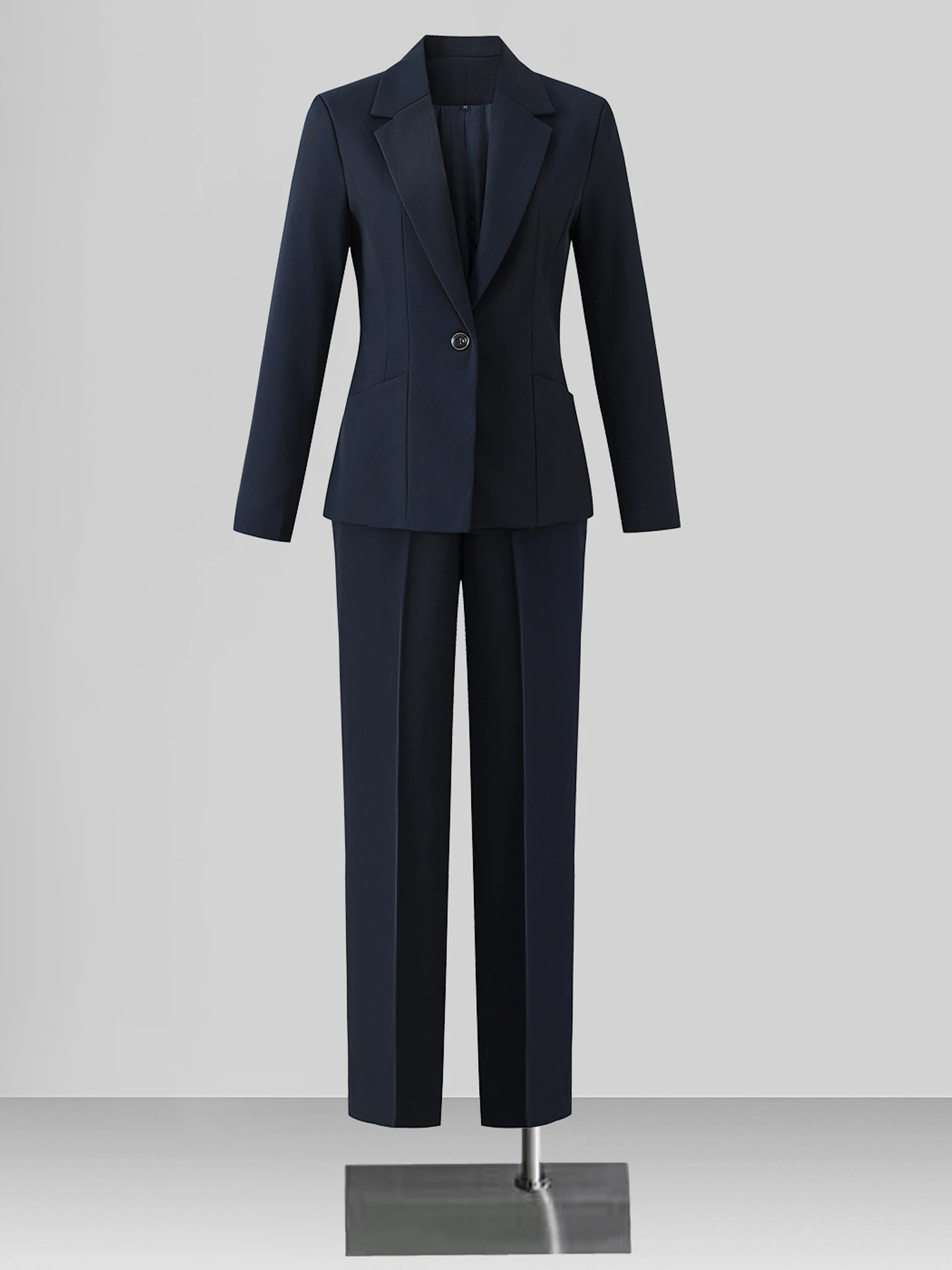 

Комплект костюма для похудения с длинными рукавами: высококачественный костюм на одной пуговице, минималистичный однотонный, костюм с вырезом на лацкане и брюки