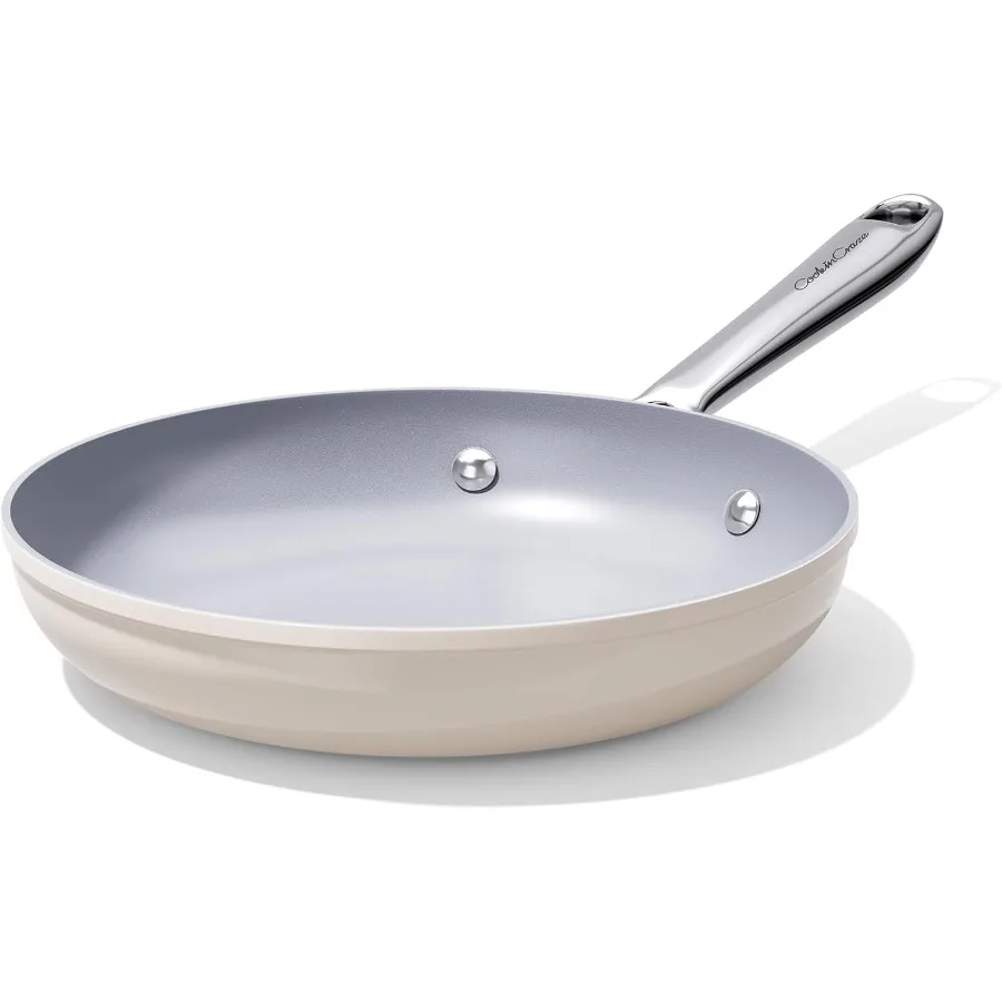 

Керамическая сковорода с антипригарным покрытием 8 для всех варочных панелей PTFE PFOA PFAS Бесплатная вечерняя духовка с распределением тепла Безопасная до 500F Здоровая нетоксичная