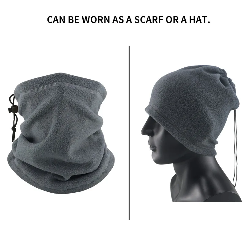 Winte Warm Mask Men Women Fleece Neck Warmer Outdoor Windproof Scarf Skiing Cycling Sport Face Mask Balaclava Camping Hiking