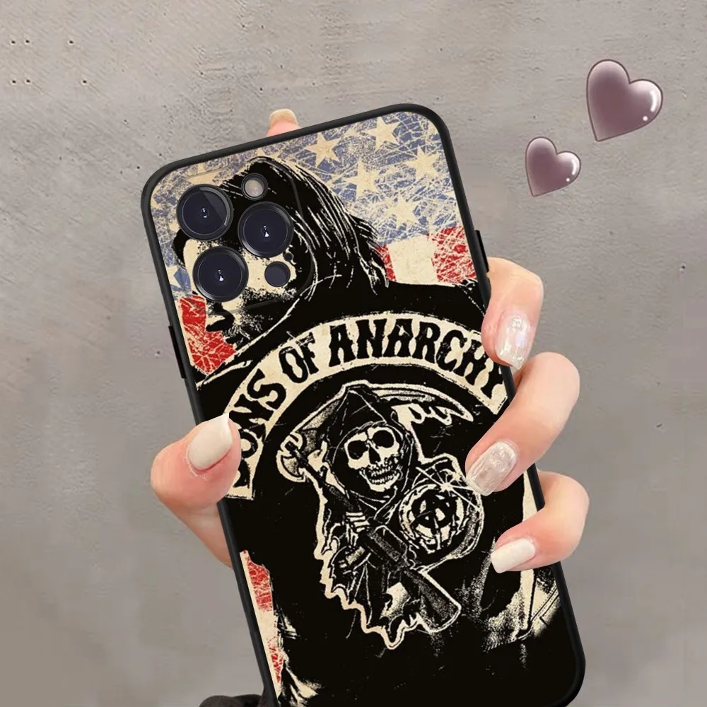 American TV Sons Of Anarchy Phone Case Silicone Soft For iphone 15 14 13 12 11 Pro Mini XS MAX 8 7 6 Plus X 2020 XR Shell