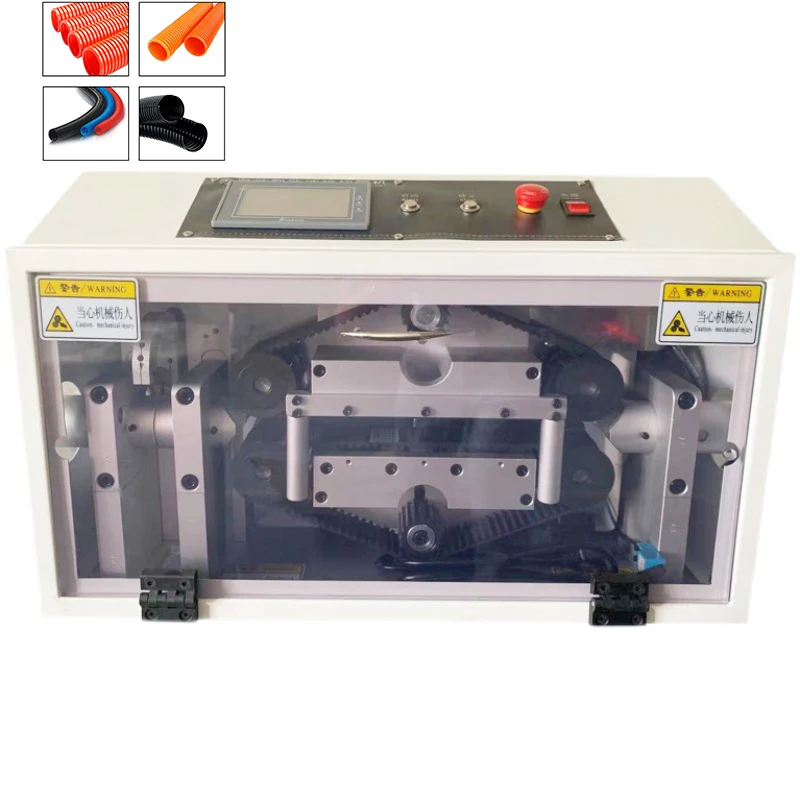 

Fully automatic Rotary PE PVC tube cutting machine Belt traction non burr hard plastic pipe cut equipment OD 1 - 40mm