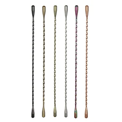 Stainless Steel Coffee Beverage Stirrers Stir Cocktail Drink Swizzle Stick Double Teardrop Stirrer