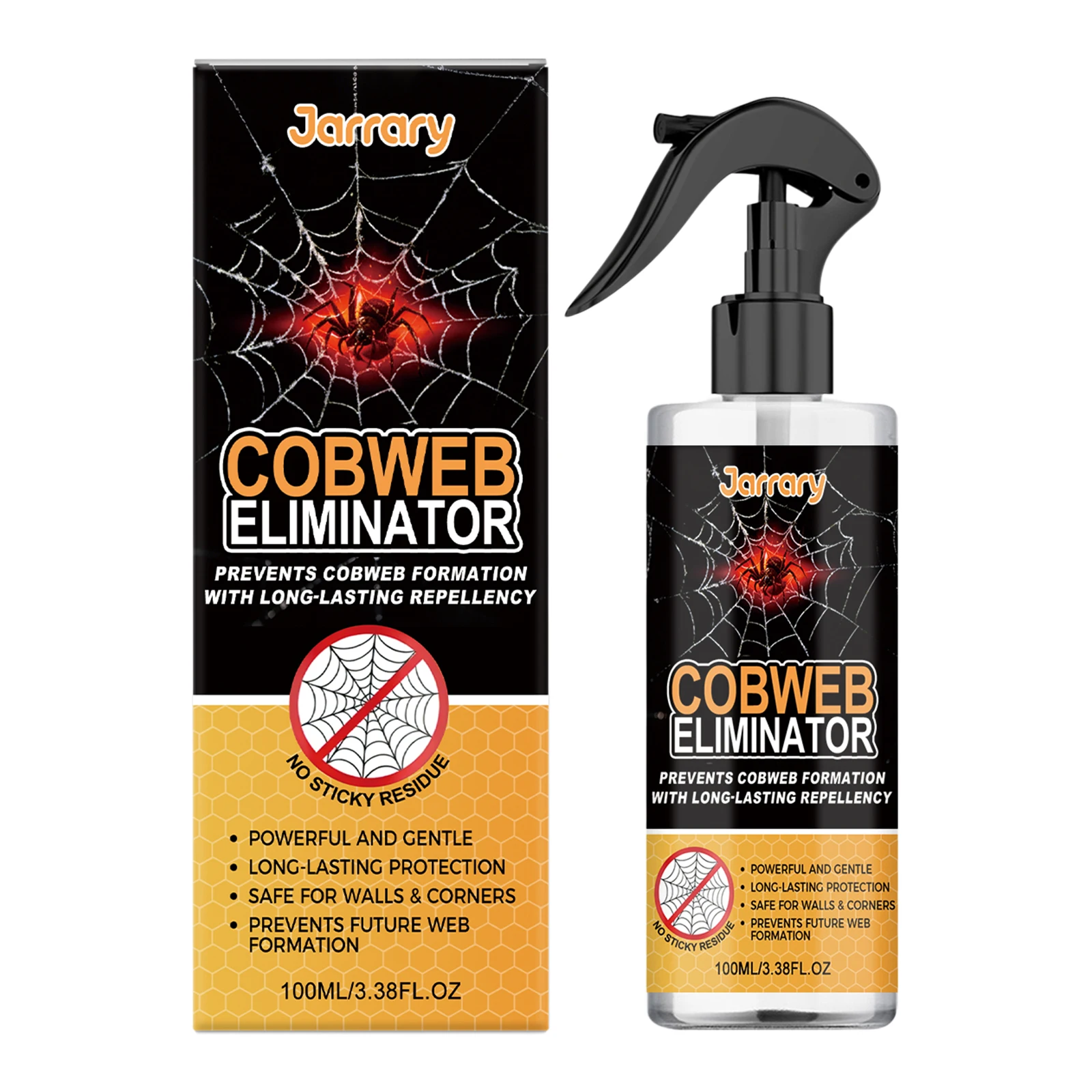 100ML Spider Cobweb Eliminator Long Lasting Spray Prevent Spiderweb Formation Spider Killer for Indoor and Outdoor Use