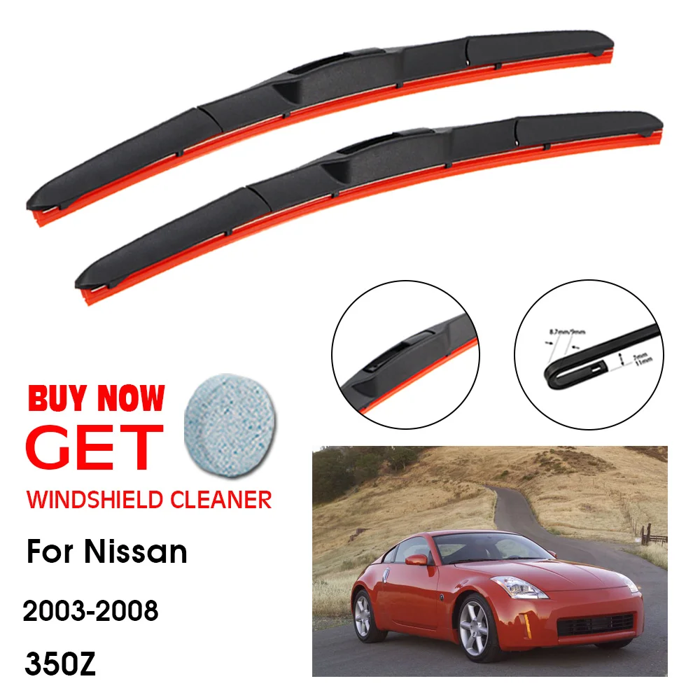 

Car Wiper For Nissan 350Z 20"+18" 2003-2008 Front Window Washer Windscreen Windshield Silica Gel Wiper Blades Accessorie