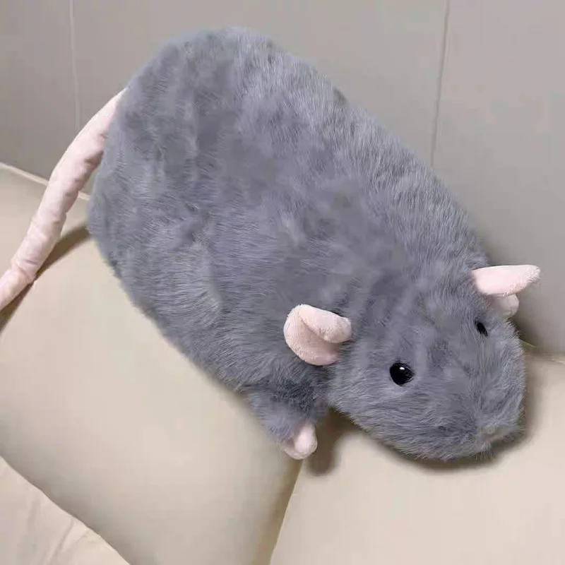 35/40/50cm Fancy Rat Simulated Plush Toy Soft Fluffy Stuffed Animal Sofa Pillow Cute Funny Home Decoration Plush Doll Toys Gift