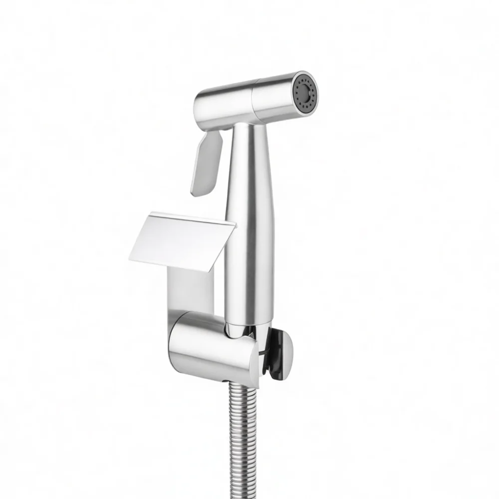 Toilet Bidet Spray Gun Angle Valve One In Two Out Diverter Copper Bathroom Sprayer Kit Modern Handheld Cleaning Shower Head