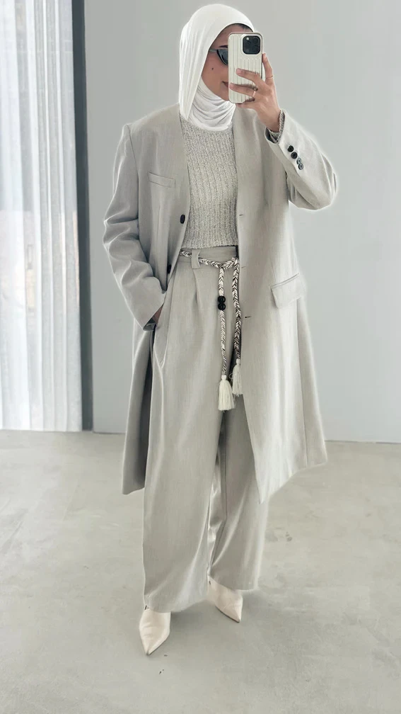 Esclusivo KWTX 2025. Set blazer da donna con scollo tondo + pantaloni con coulisse - Abbigliamento da ufficio alla moda di alta qualità