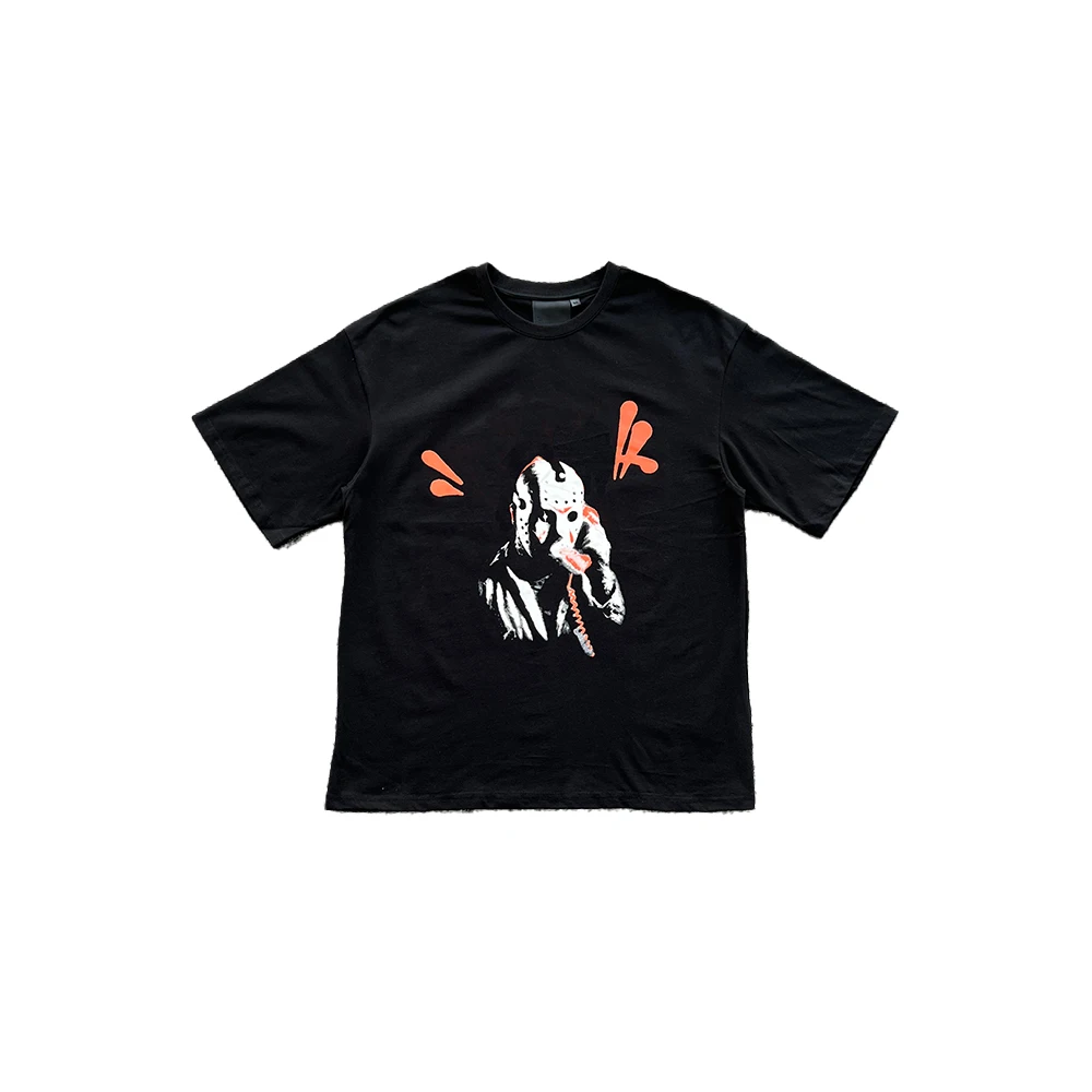 

Unisex Cotton Short Sleeve Tee Jogger T-shirt Summer Tracksuit Top Jersey HALLOWEEN PHONE TEE-BLACK/ORANGE