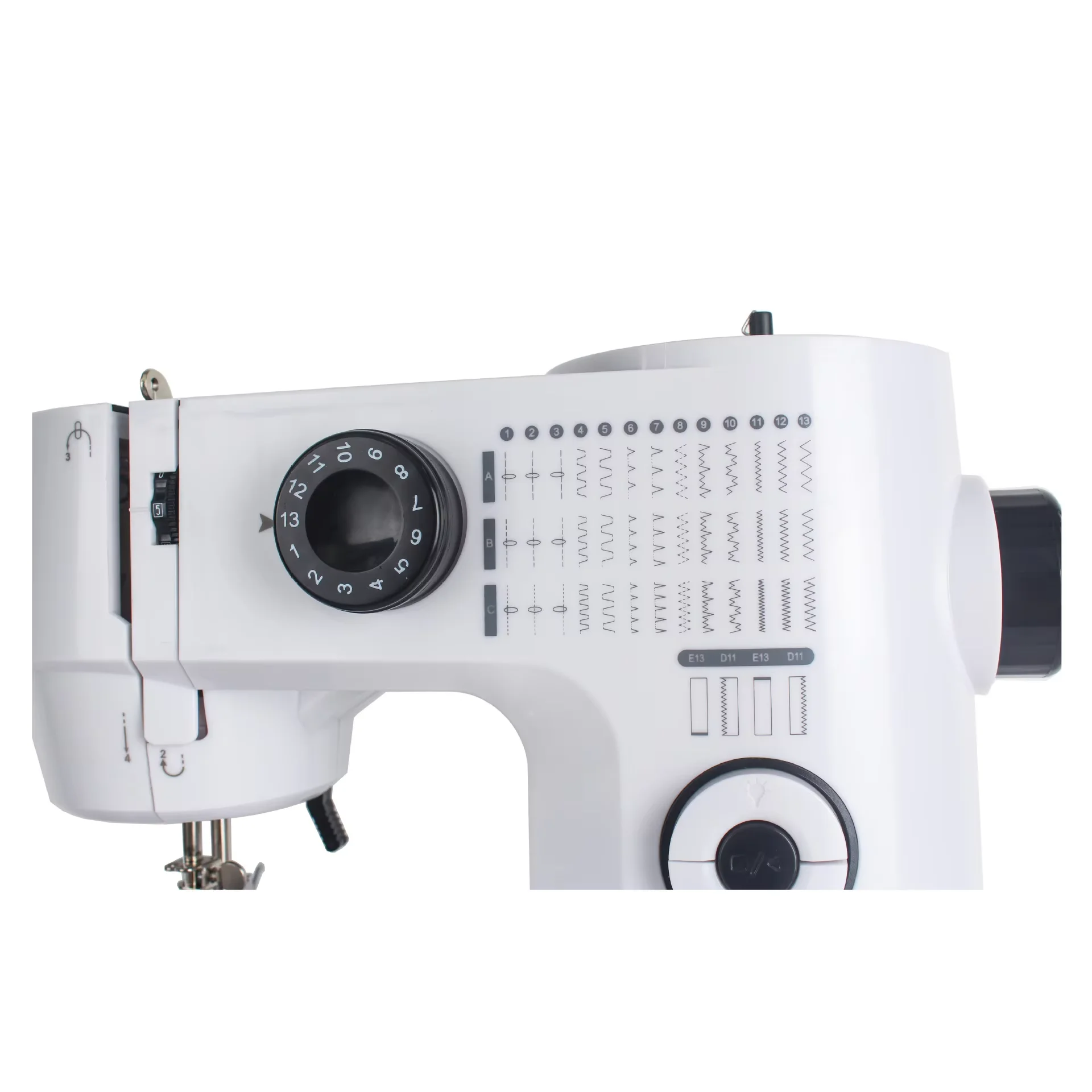 Новая модель FHSM-638, двойная игла, двойная нить, 40 стежков, плоская кровать, бытовая многофункциональная швейная машина для домашнего использования, замок