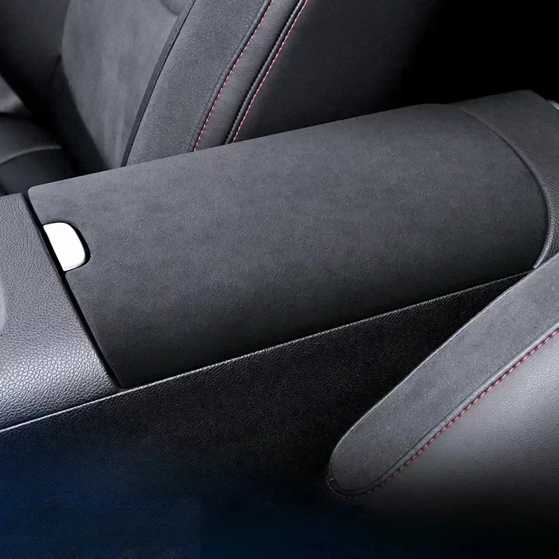 Car Central Armrest Case Lid Cover Alcantara Shell Panel For Mercedes Benz  #1 2023 2024 2025 2026 Interior Accessories