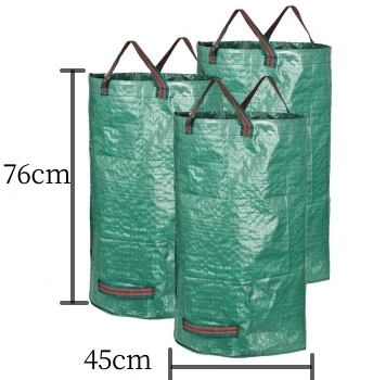 Heavy Duty Collapsible Garden Trash Can Portable Outdoor Garbage Bag Leaf Collection Bag 120L Plastic Compostable Leaf Bags