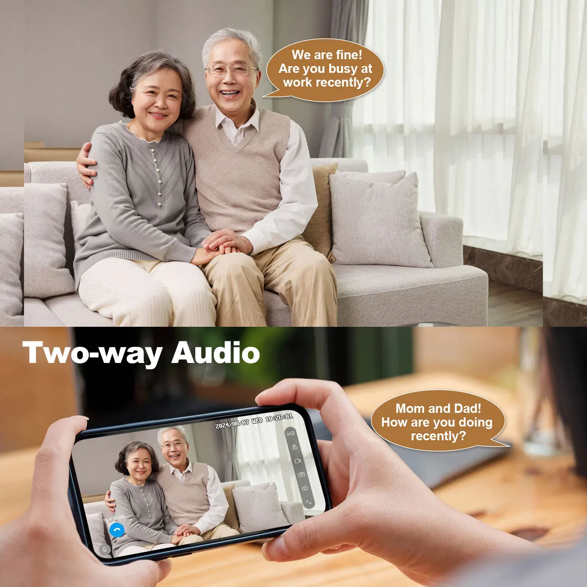 AIOOK Pet Camera HD 4MP 2K Srihome WIFI Camera 10000mAH Battery Two-way Intercom Remote Pet Tracking Video Camera Night Vision