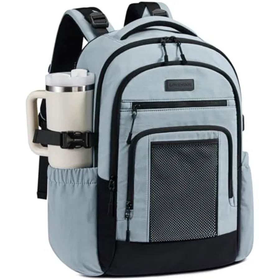 

Laptop Backpack for Women with Large Cup Holder Work Computer Bag with Chest Buckle Back Pad Shoulder Buckle Waterproof Busess