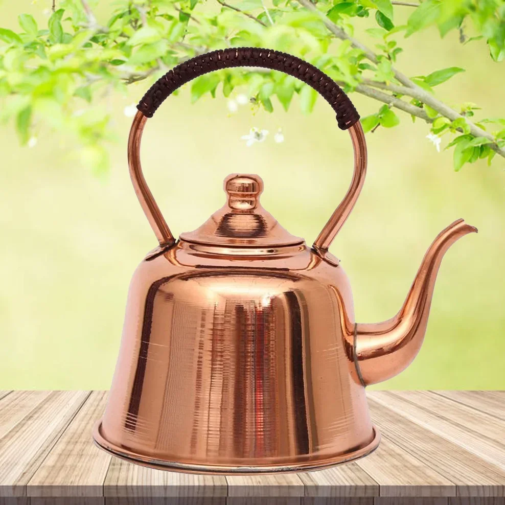 

2L Pure Copper Teapot Handmade Red Copper Kettle Hot Pot Add Soup Pot Induction Cooker Boiling Water Kettle Cold Kettle For Home