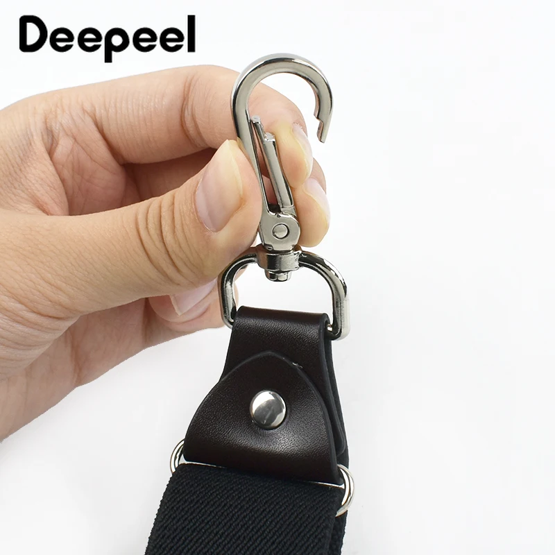 Tirantes para hombres y adultos, 3 ganchos de Clip, arnés de correa elástica, tirantes para pantalones, accesorios para cinturones, 3,5x120cm, 1 ud.