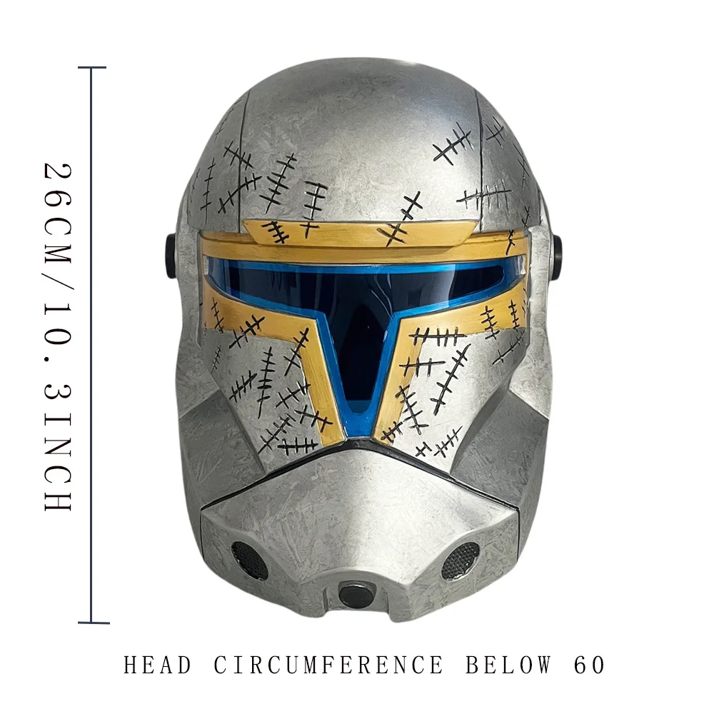 Maska Żywiczna Hełmu Komandora SW Cosplay dla Mężczyzn Maska na Halloween Maskarada Karnawał Rekwizyty na Imprezę dla Dorosłych Wysoka Jakość