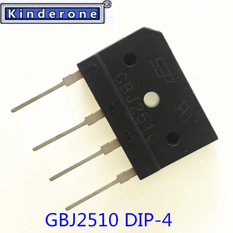 5PCS Rectifier GBJ2510 25A 1000V diode bridge rectifier gbj2510