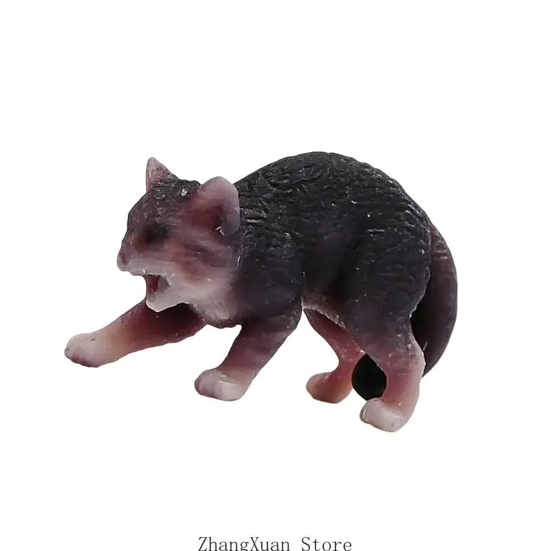 Winzige Haustierverzierung, Harzmaterialien, Miniatur-Hunde-/Katzenmodell, perfekt für Bücherregal-Ausstellung und kreative – Detail 8