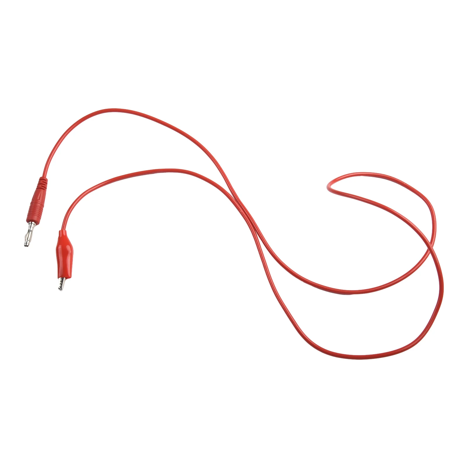 1pc Double Stitch Test Clip Cable P1038 4mm Banana Plug To Crocodile Clamp Soft Test Multimeter Electrical Test Cable