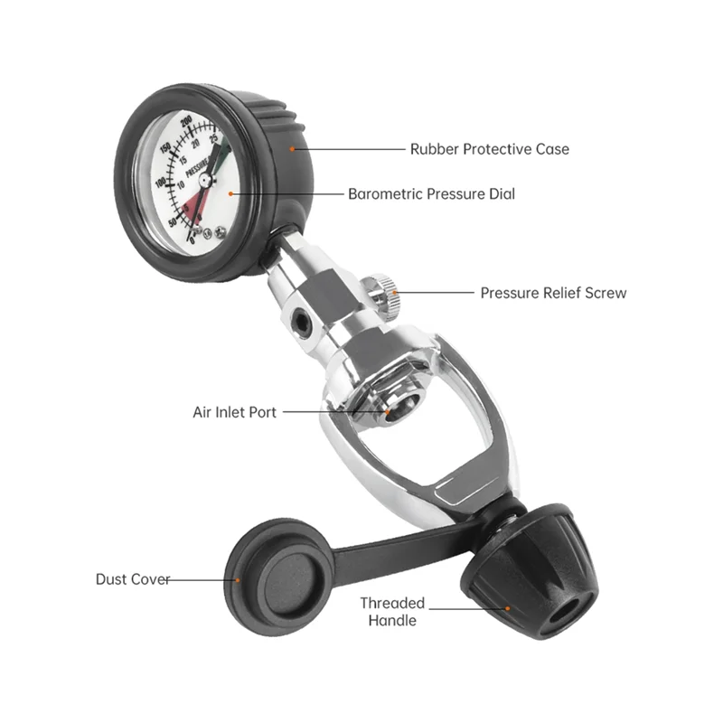 

Y67A-High-Precision Submersible Diving Pressure Gauge With YOKE Connector For Professional Divers