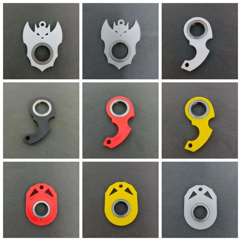 Relieve Boredom Keychain Fidget Spinner Anti-Anxiety Light Trendy Fingertip Spinning Keyring Creative Portable