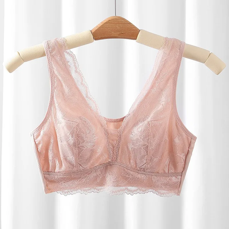 

Ultra Thin Rabbit Ears Lace Sexy Vest Underwear Bra With Large Chest And Small Bra Plus Size Lingerie For Women Brasier Mujer